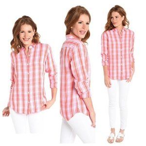 Tommy Bahama Athena Linen Pink and Orange Top